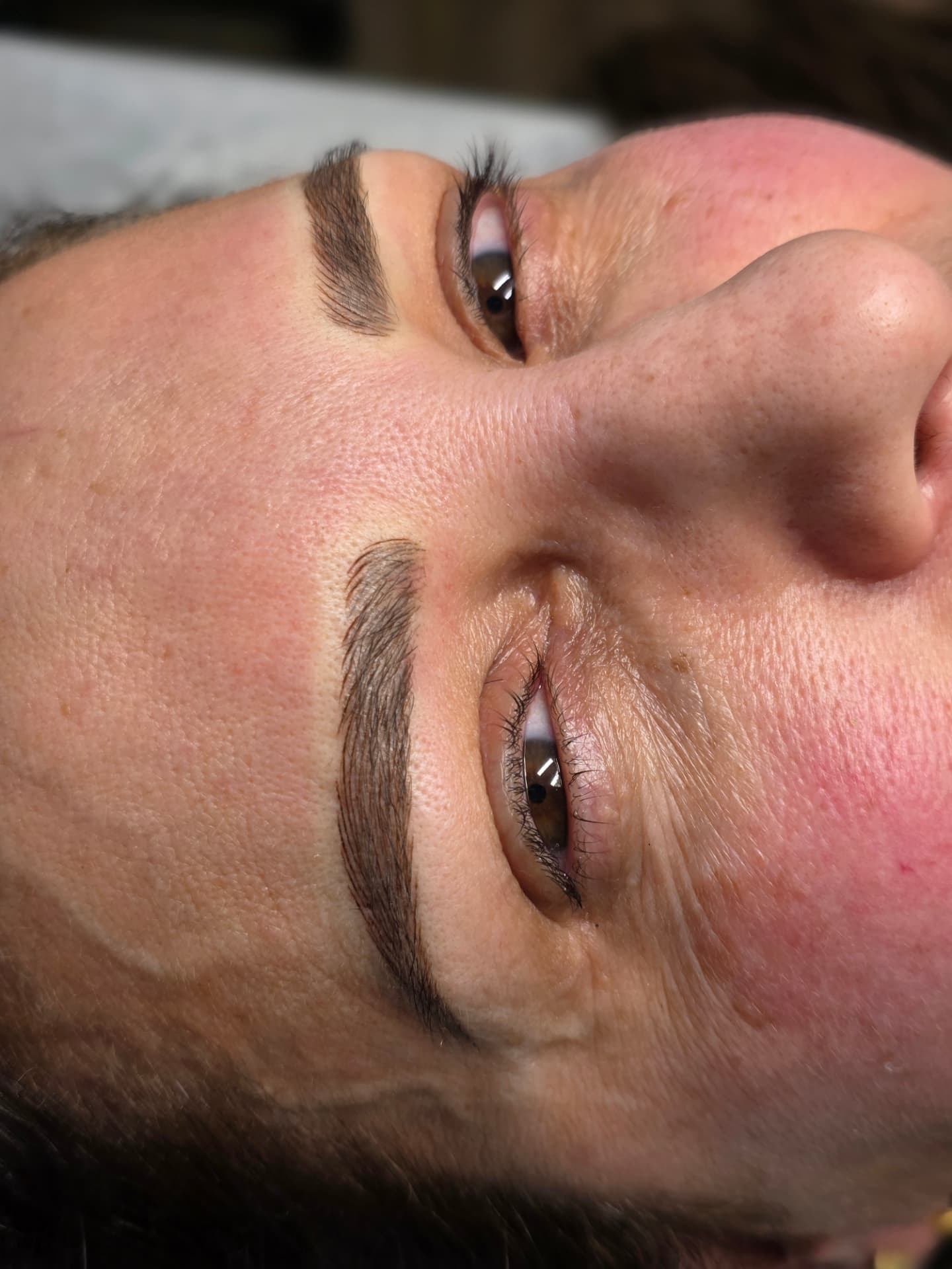 Nano hair strokes brow result